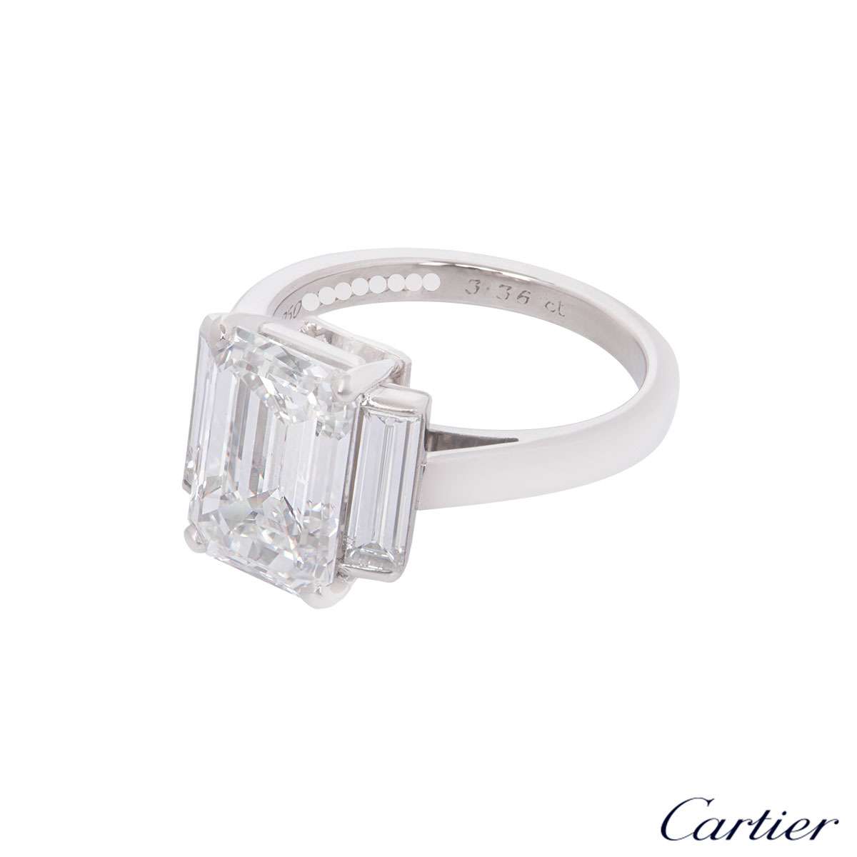 cartier engagement ring emerald cut